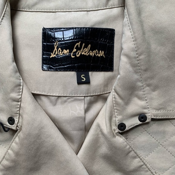 Sam Edelman Tan & Gray Trench Coat S - Picture 8 of 10